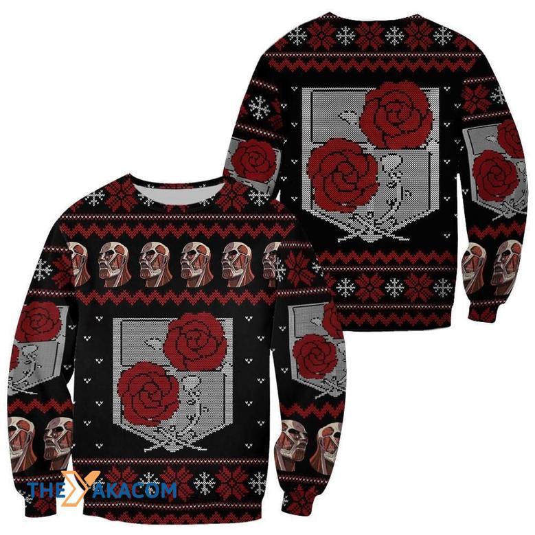 Attack On Titan Garrison Custom Gift For Fan Anime Christmas Ugly Sweater