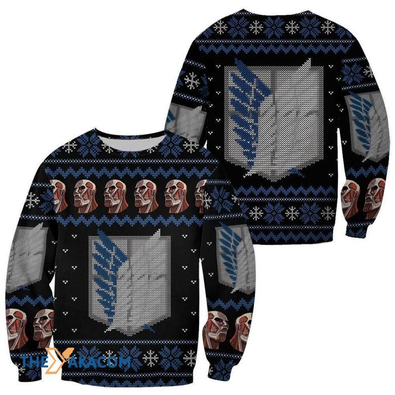 Attack On Titan Shirt Scout Custom Gift For Fan Anime Christmas Ugly Sweater