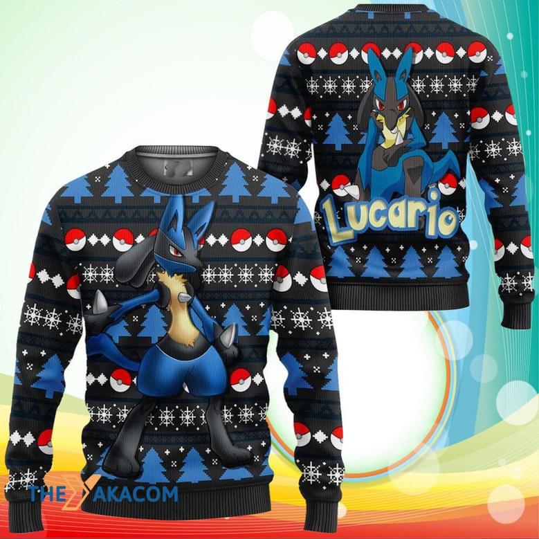 Beautiful Lucario Pokemon Manga Anime Ugly Sweater