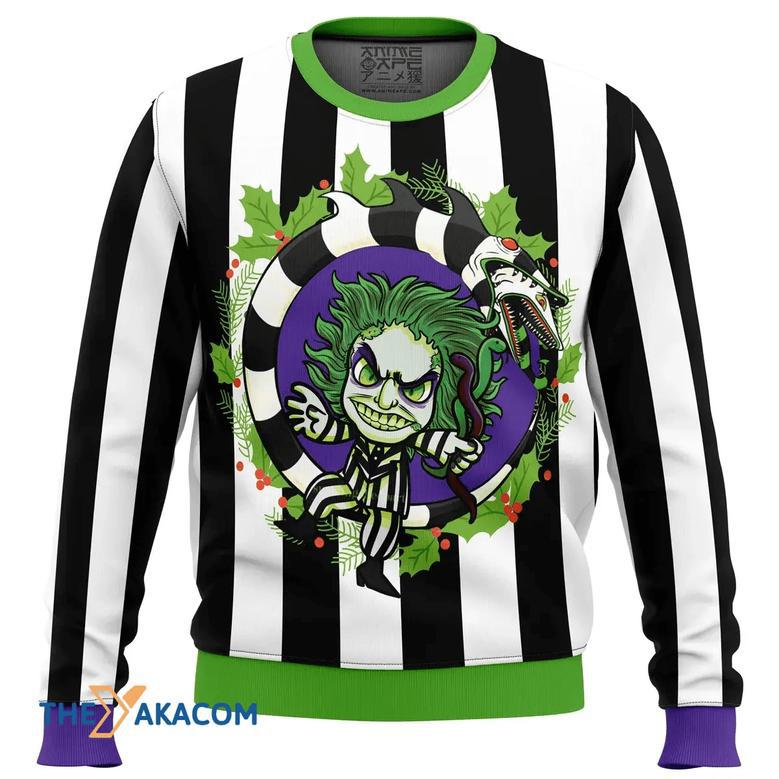 Beetle Juice Custom Gift For Fan Anime Christmas Ugly Sweater