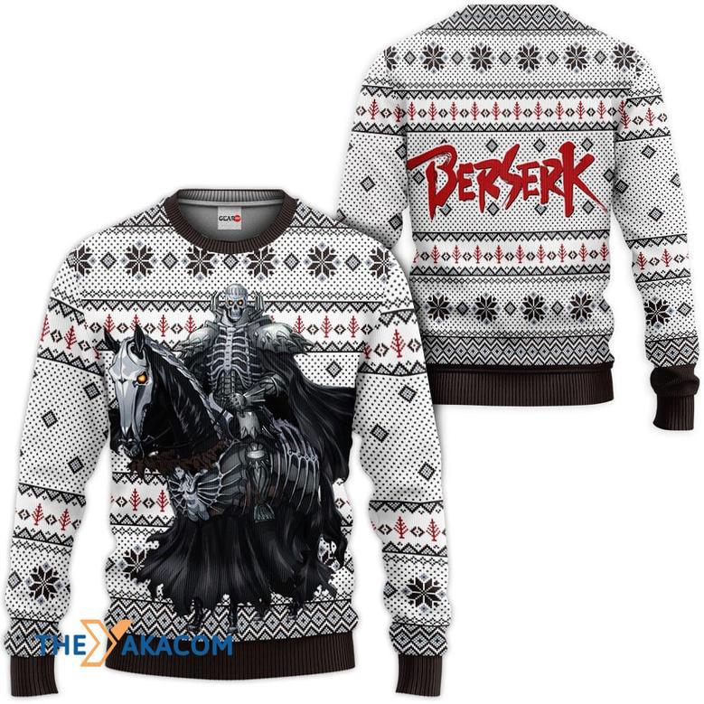 Berserk The Skull Knight Custom Gift For Fan Anime Christmas Ugly Sweater