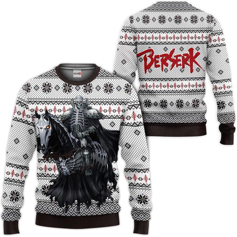 Berserk The Skull Knight Ugly Christmas Sweater Custom For Anime Fans