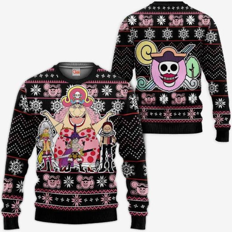 Big Mom Pirates Anime One Piece Xmas Ugly Christmas Knitted Sweater