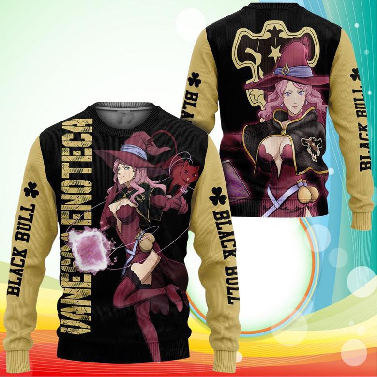 Black Bull Vanessa Sweatshirt Black Clover Anime Printed Sweater