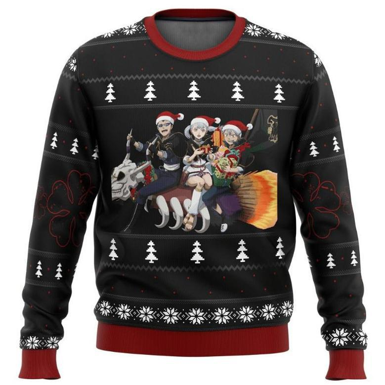 Black Clover Anime Ugly Xmas Wool Knitted Sweater