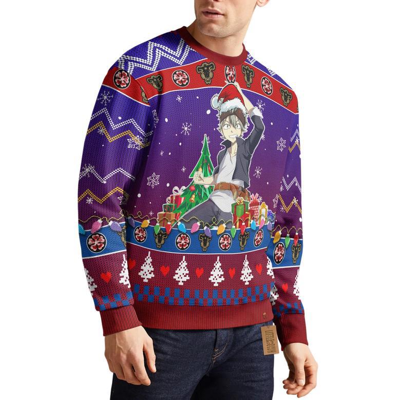 Black Clover Ugly Christmas Sweater Asta