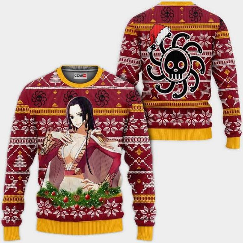 Boa Hancock One Piece Anime Xmas Ugly Christmas Knitted Sweater