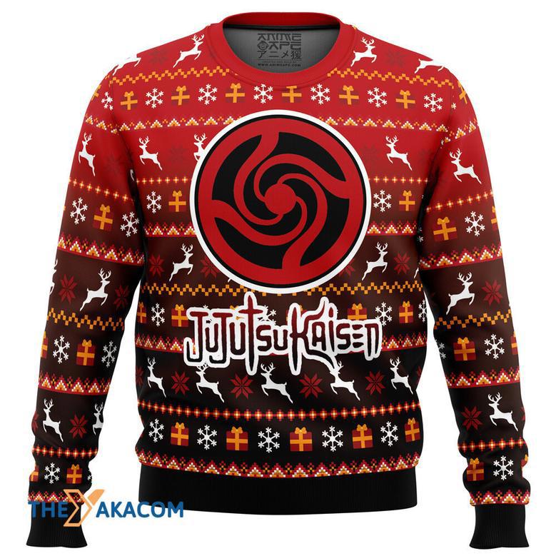 Bottons Symbol Jujutsu Kaisen Gift For Fan Anime Christmas Ugly Sweater