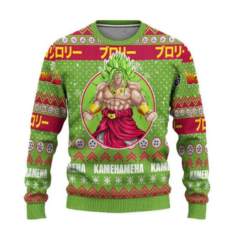 Broly Dragon Ball Anime Fan Ugly Wool Knitted Sweater