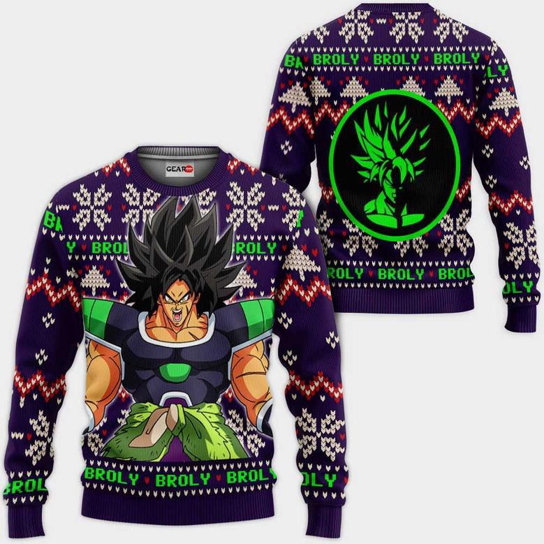 Broly Ugly Christmas Sweater Anime Dragon Ball Xmas Gifts Ball Anime Xmas Christmas Gift Fan - Chow