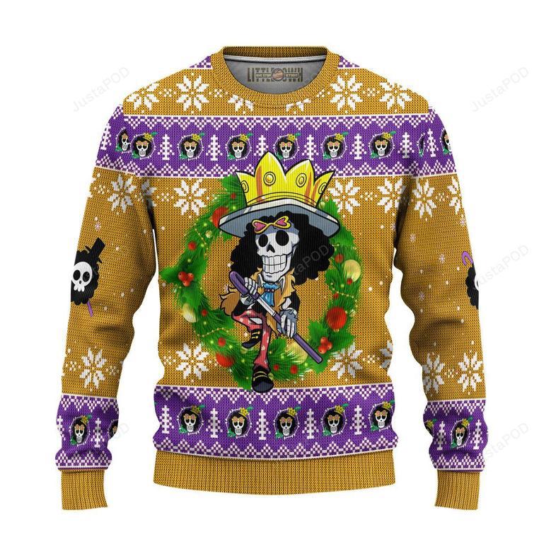 Brook One Piece Anime For Unisex Ugly Christmas Sweater