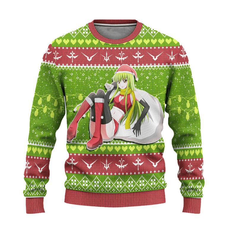 C.C. Anime Ugly Christmas Sweatshirt Custom Code Geass Xmas Gift