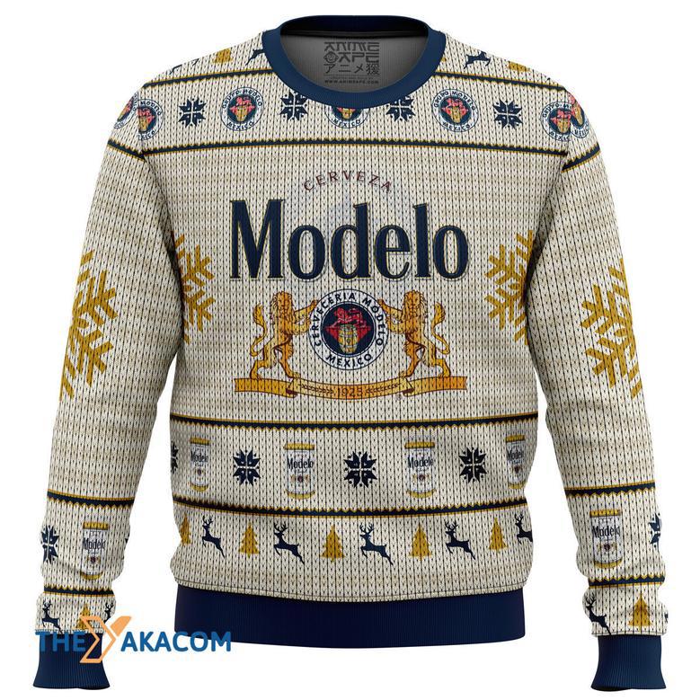 Cerveza Modelo Gift For Fan Anime Christmas Ugly Sweater