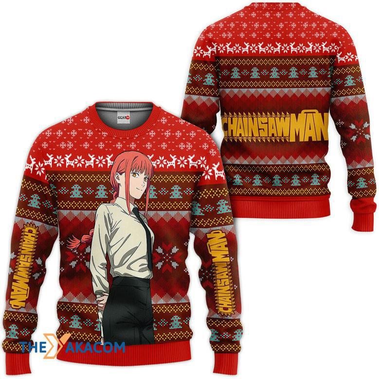 Chainsaw Man Makima Custom Gift For Fan Anime Christmas Ugly Sweater