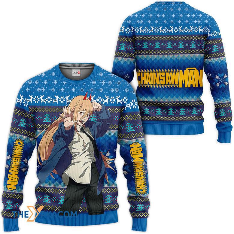 Chainsaw Man Power Custom Gift For Fan Anime Christmas Ugly Sweater