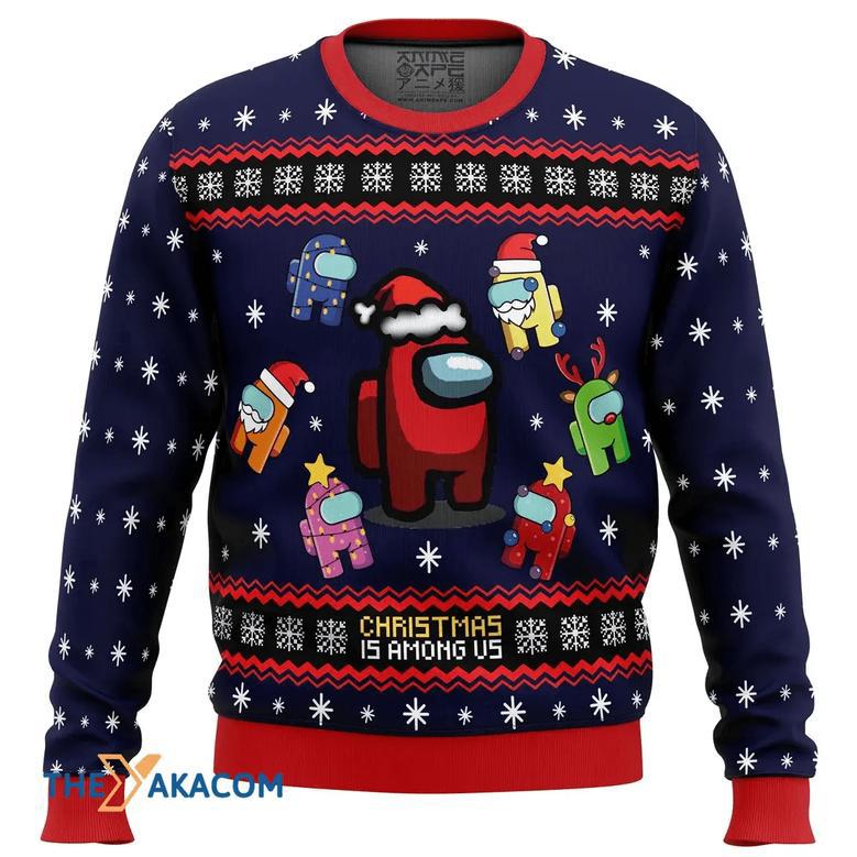 Christmas is Among Us Gift For Fan Anime Christmas Ugly Sweater