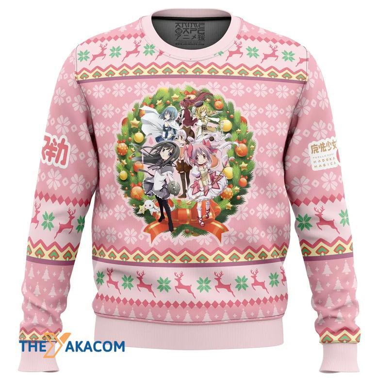 Christmas Magic Puella Magi Madoka Magica Gift For Fan Anime Christmas Ugly Sweater