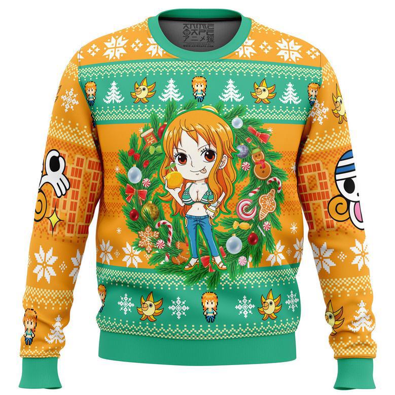 Christmas Nami One Piece Ugly Christmas Sweater