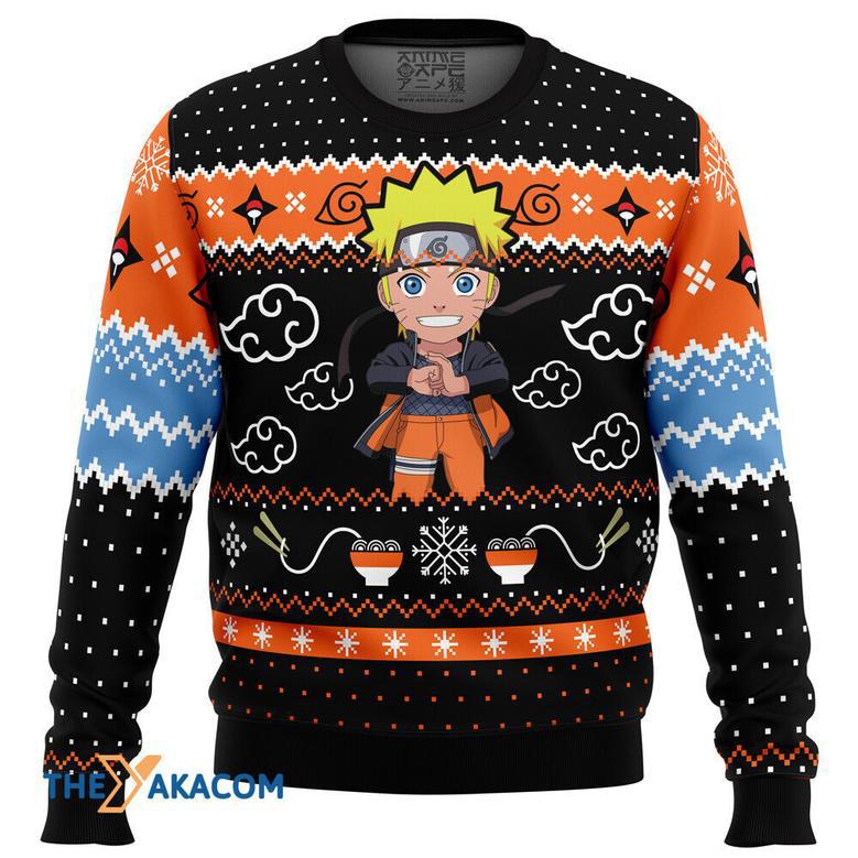 Christmas Ramen Uzumaki Naruto Gift For Fan Anime Christmas Ugly Sweater