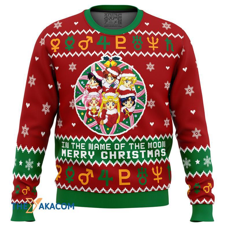 Christmas Sailor Guardians Sailor Moon Gift For Fan Anime Christmas Ugly Sweater