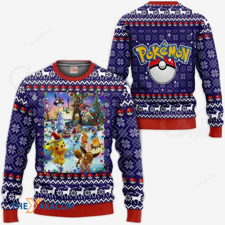 Christmas Vacation Pokemon Manga Anime Great Gift Ugly Christmas Sweater