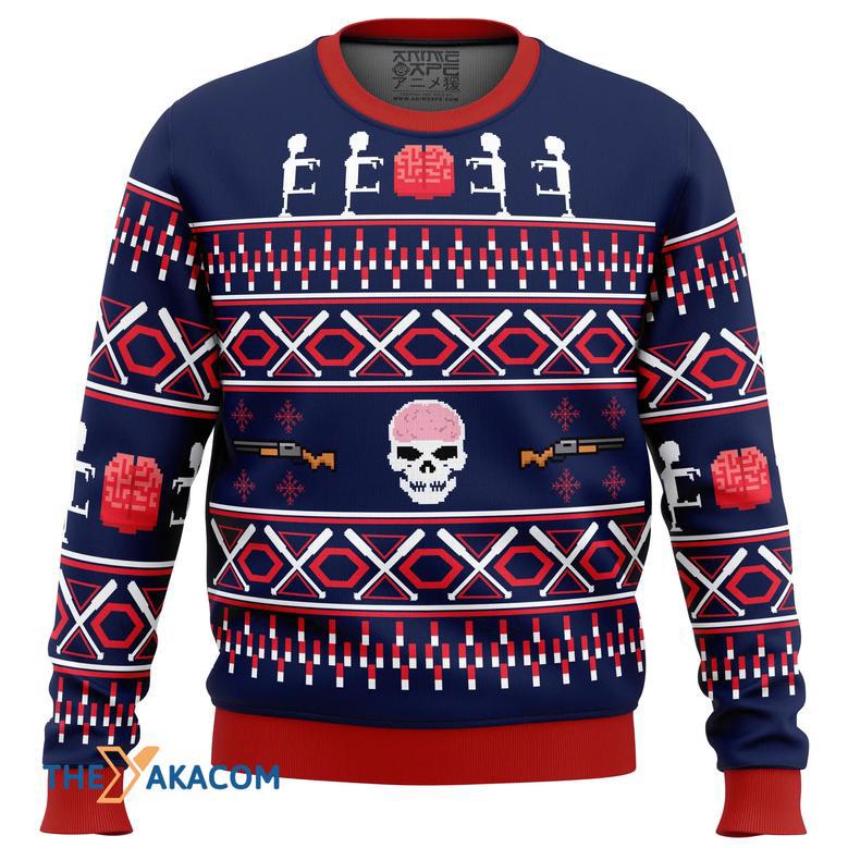 Christmas Zombie Custom Gift For Fan Anime Christmas Ugly Sweater