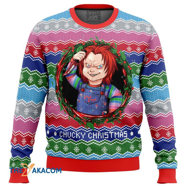 Chucky Christmas Gift For Fan Anime Christmas Ugly Sweater