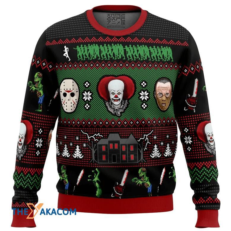 Classic Horror Christmas Gift For Fan Anime Christmas Ugly Sweater