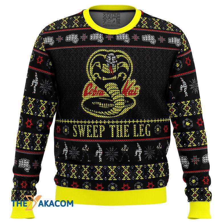 Cobra Kai Sweep The Leg Karate Kid Gift For Fan Anime Christmas Ugly Sweater