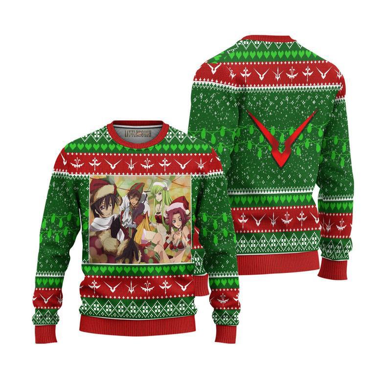 Code Geass Characters Ugly Christmas Sweater