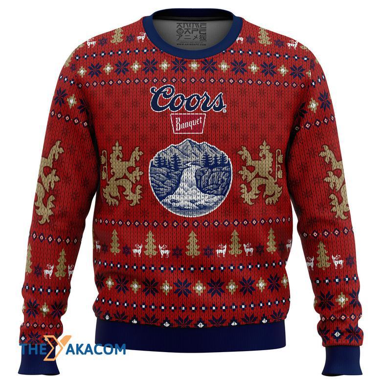 Coors Banquet Gift For Fan Anime Christmas Ugly Sweater