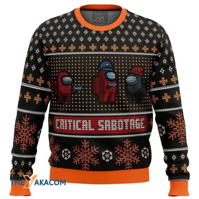 Critical Sabotage Among Us Custom Gift For Fan Anime Christmas Ugly Sweater