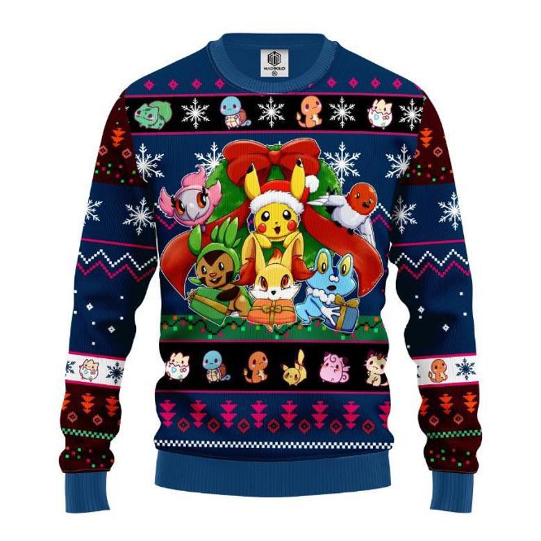 Cute Pokemon Merry Xmas Ugly Christmas Sweater