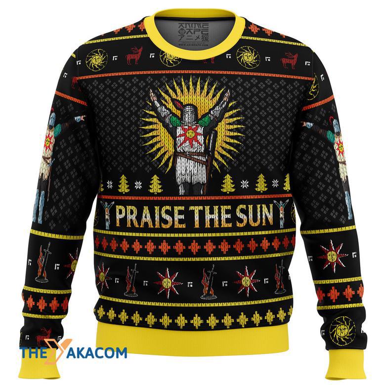 Dark Souls Praise the Sun Custom Gift For Fan Anime Christmas Ugly Sweater