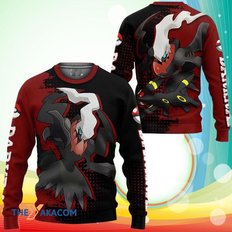 Darkrai Pokemon Manga Anime Red-Black Ugly Sweater