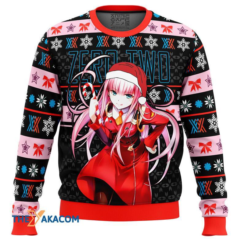 Darling in the Franxx Zero Two Gift For Fan Anime Christmas Ugly Sweater