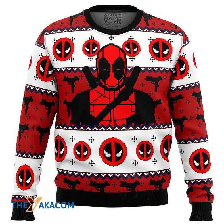 Deadpool Guy Gift For Fan Anime Christmas Ugly Sweater