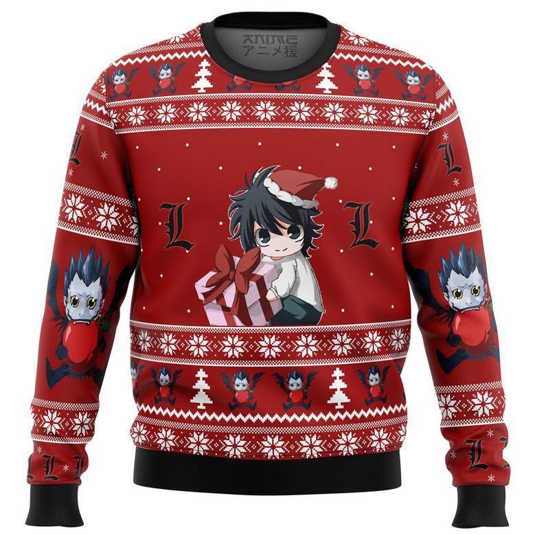 Death Note Chibi L Ugly Christmas Sweater