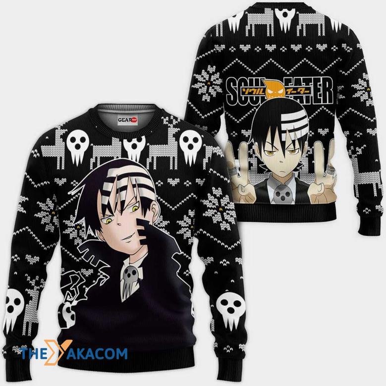 Death The Kid Anime Soul Eater Custom Gift For Fan Anime Christmas Ugly Sweater