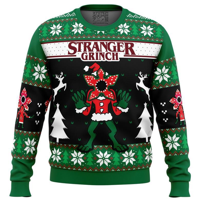 Demogorgon Stranger Grinch Stranger Things Ugly Christmas Sweater