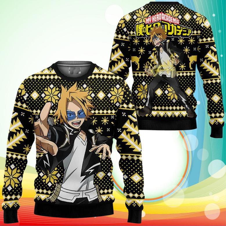 Denki Kaminari Ugly Christmas Sweater Anime My Hero Academia Xmas Gifts