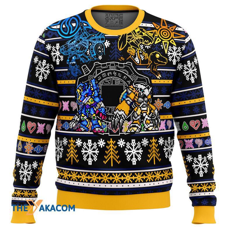 Digimon Gift For Fan Anime Christmas Ugly Sweater