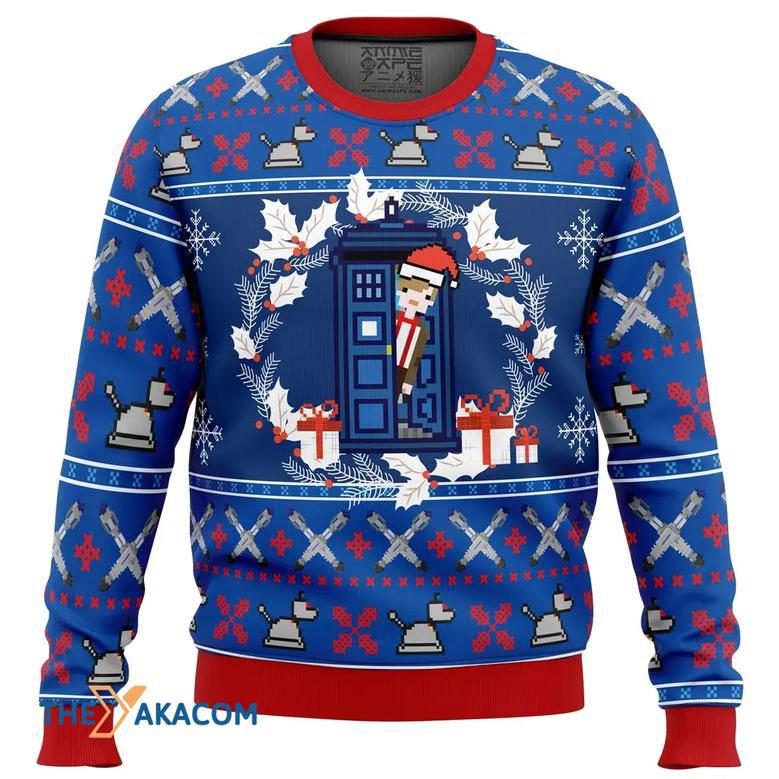 Doctor Who Tardis Gift For Fan Anime Christmas Ugly Sweater