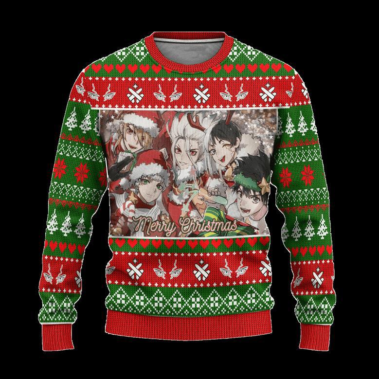 Dr Stone Anime Ugly Christmas Sweater Custom Green Xmas Gift