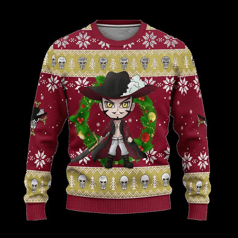 Dracule Mihawk One Piece Anime Ugly Christmas Sweatshirt Xmas Gift