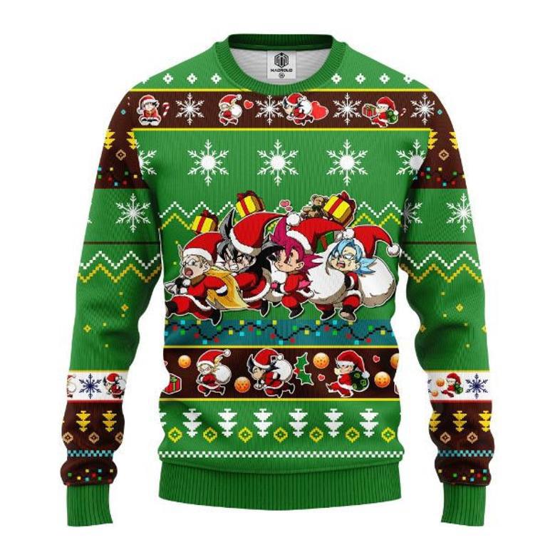 Dragon Ball Anime Merry Xmas Santa Dragon Ball Kid Ugly Christmas Sweater