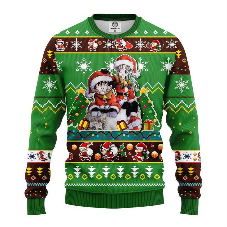 Dragon Ball Anime Ugly Christmas Sweater Green