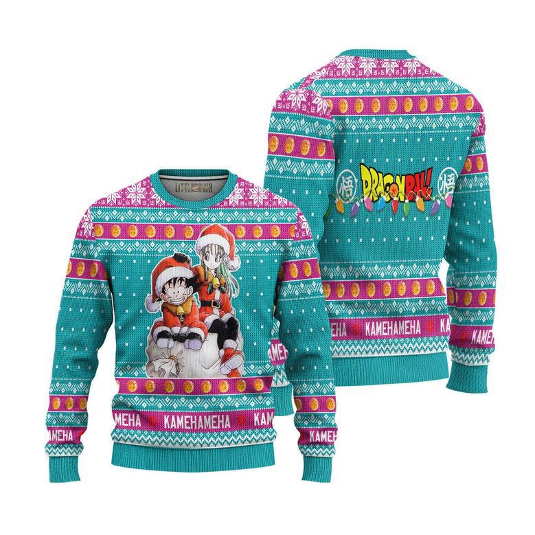 Dragon Ball Ugly Christmas Sweater Goku x Bulma