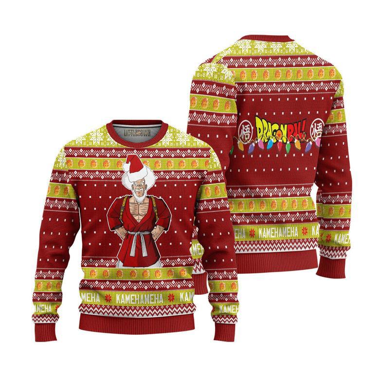 Dragon Ball Ugly Christmas Sweater Mr Satan