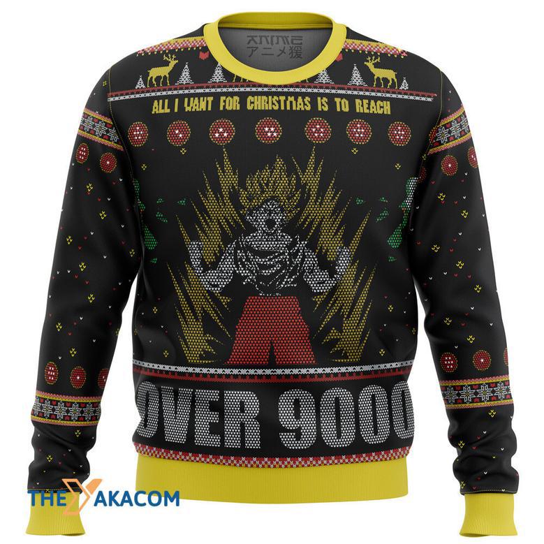 Dragonball Z Goku Over Gift For Fan Anime Christmas Ugly Sweater